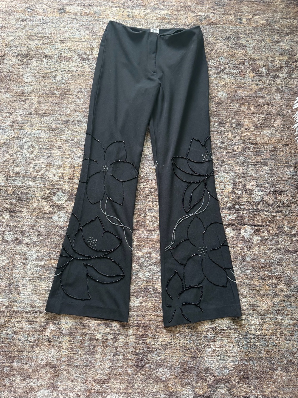 Vintage Cache Black Beaded Pants